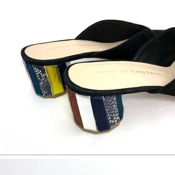 Loeffler Randall Black Mules Sleek Minimalist Design - Picture 4 of 4